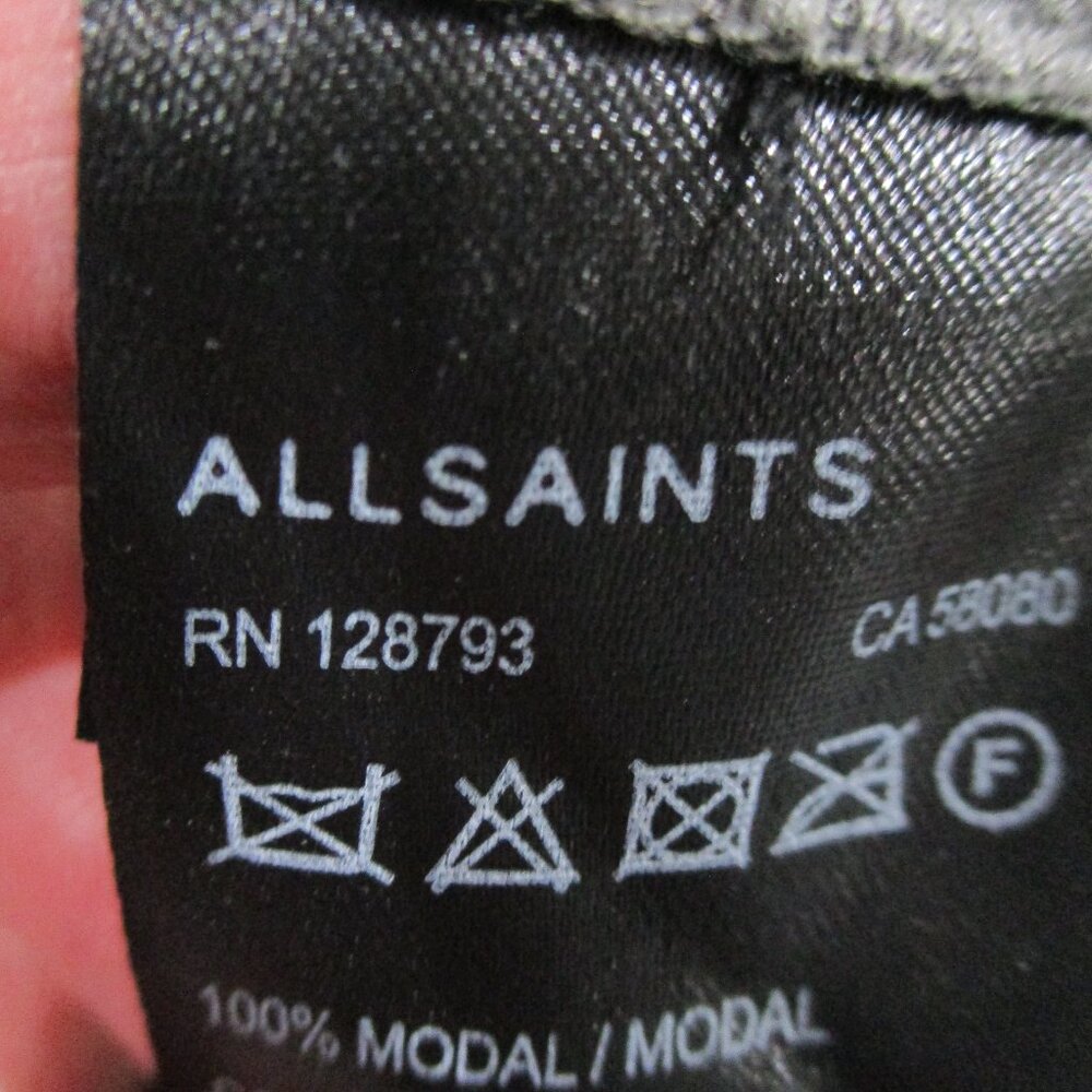 AllSaints Gray "Alienor Tank" Leather Shoulders - Picture 7 of 7